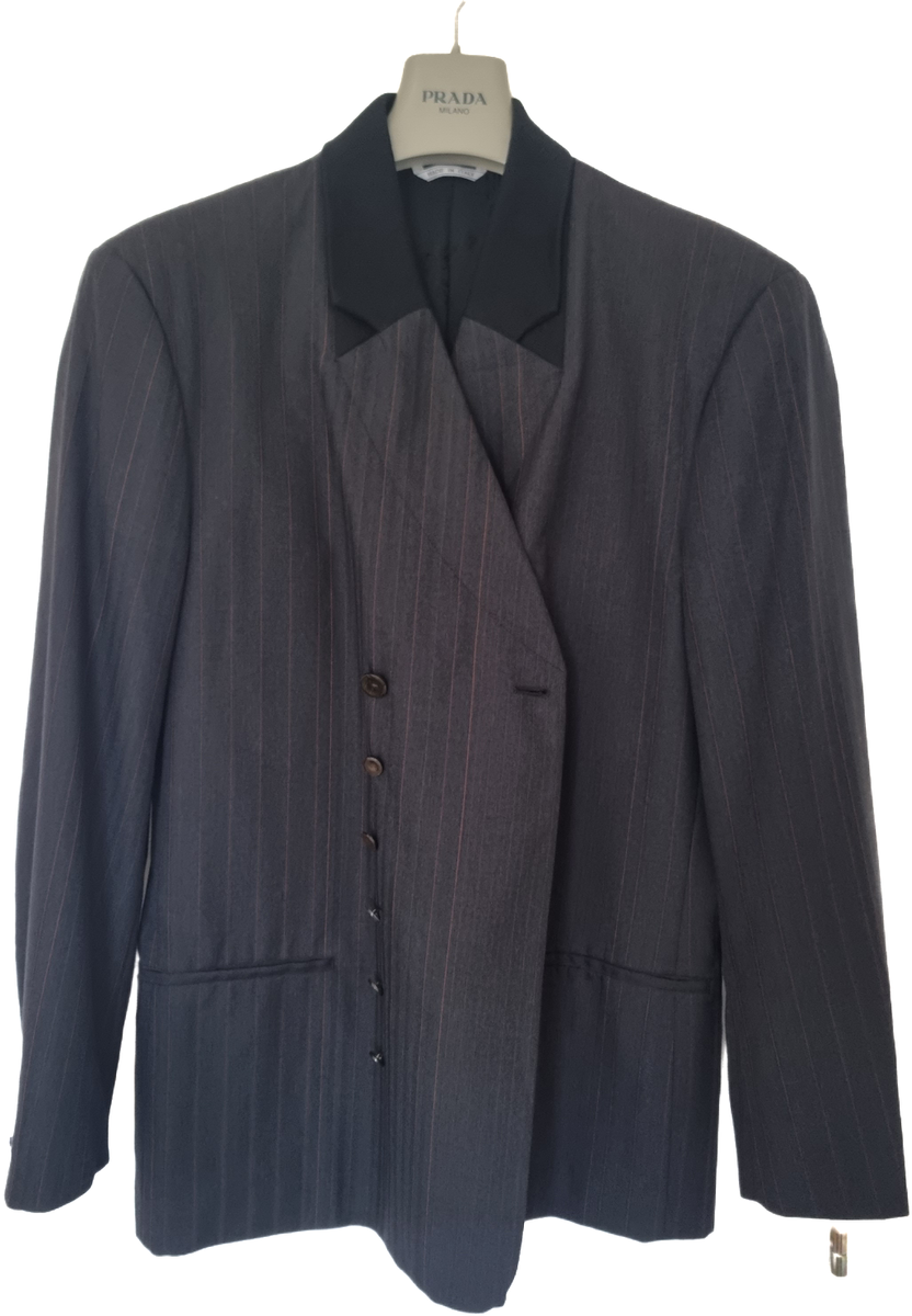 1980's MARITHE FRANCOIS GIRBAUD MOMENTO DUE Wool Blazer 1980's MARITHE FRANCOIS GIRBAUD MOMENTO DUE Wool Blazer