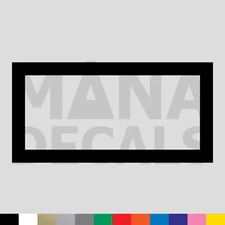 Rectangle Outline Vinyl Die Cut Decal Sticker - Shape