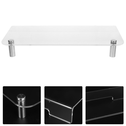 Monitor Stand Office with Storage Drawer Computer Riser for Desk - Afbeelding 4 van 10
