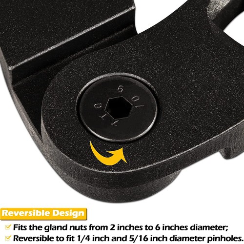 1266 Adjustable Gland Nut Wrench For Case 480E/580/580D/580SE/580 ck/180 Backhoe - Picture 5 of 14