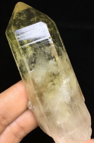 90g RARE Natural Yellow Lemurian citrine Quartz Crystal Rough Point K319 - Picture 1 of 5