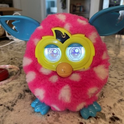 2012 Furby Polka Dots Hasbro  Boom Interactive Toy Pink White Spots WORKS