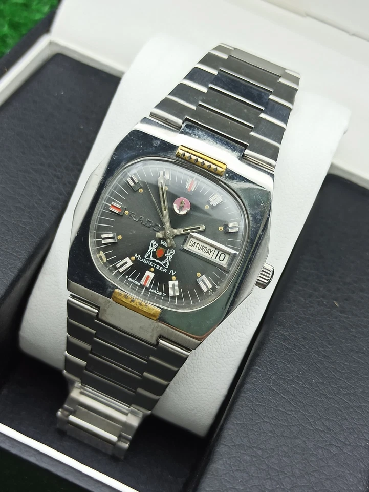 RELOJ RADO MOSKETEER IV GENUINO AUTOMÁTICO AÑOS 70 SUIZO RARO ESFERA CUADRADA SUIZO Foto 2 de 4