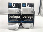 Balega Adult Comfort Performance No Show Running Socks Size Large White - 2 Pair