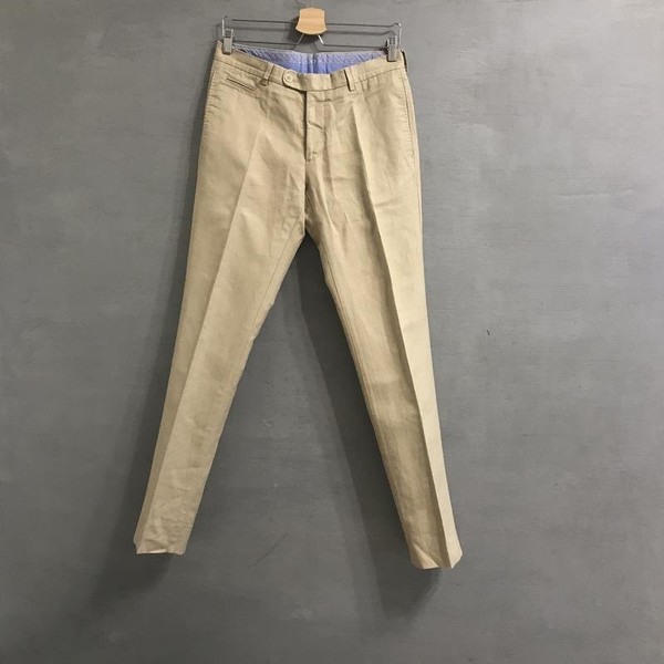 Men Massimo Dutti Trousers Beige Cotton 30 / S /