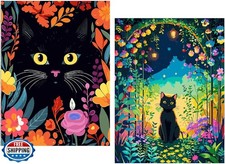 Kaixine 2 Pack Paint by Numbers for Adults, Adult Paint by Number Kits Black