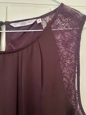 New look Burgundy Short Dress Size 14