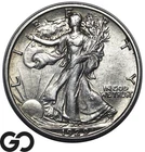 1929-S Walking Liberty Half Dollar, Tough This Nice, Solid Ch AU++/Unc Key Date!