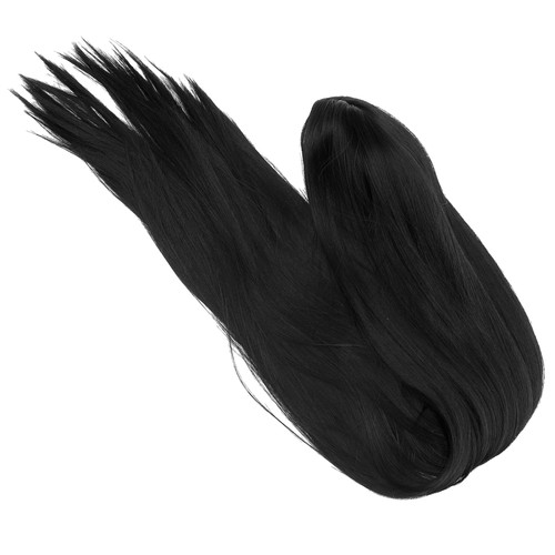 Heat Resistant Black Synthetic Fiber Wig Long Straight Hair - Afbeelding 6 van 12