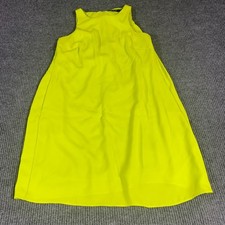 VTG LRL Ralph Lauren Dress Womens 8 Lime Green Sleeveless Lined Zip Up Pockets