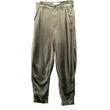 Everlane The Chino in Buttersoft Womens 0 Kalamata Green Olive Barrel High Waist