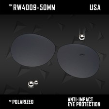 Black Polarized Replacement Lens for Ray-Ban Meta Headliner RW4009-50mm