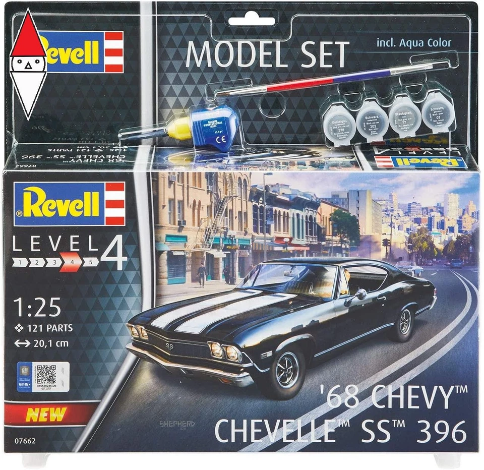 REVELL 1/25 MODEL SET 1968 CHEVY CHEVELLE - Immagine 2 di 4