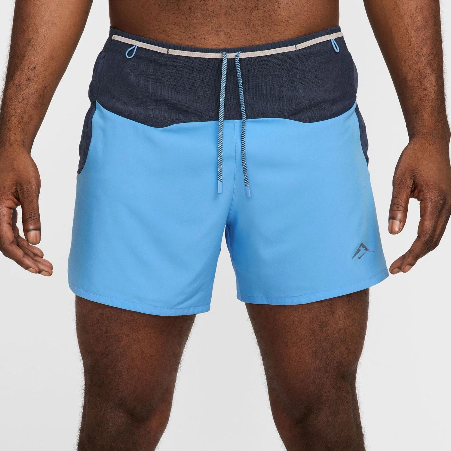 Size L- Nike Men’s Trail Running Shorts, University Blue/Thunder Blue/Black.