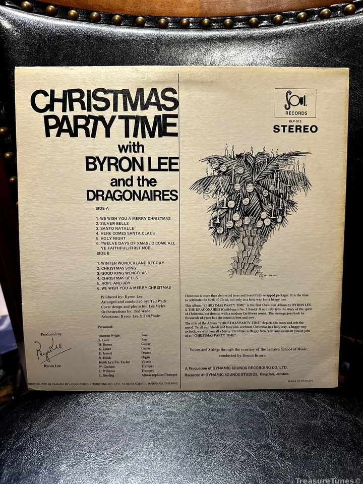 Byron Lee And The Dragonaires - Christmas Party Time Vinyl LP - Image 2 of 2