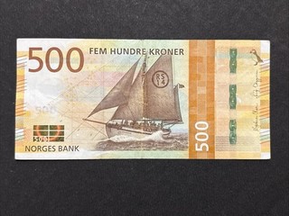 Bank Of Norway 500 Kroner Banknote Newest Series