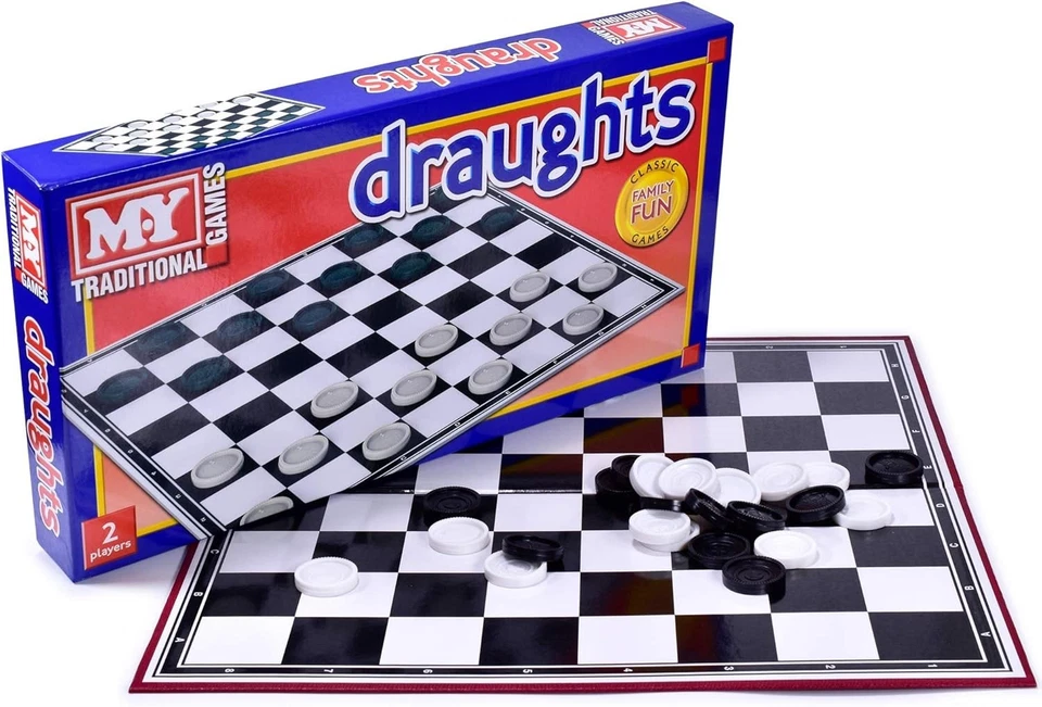 Strategic Draughts Game - Lightweight Checkers Board for Ages 3+, Includes Guide - Image 3 of 4