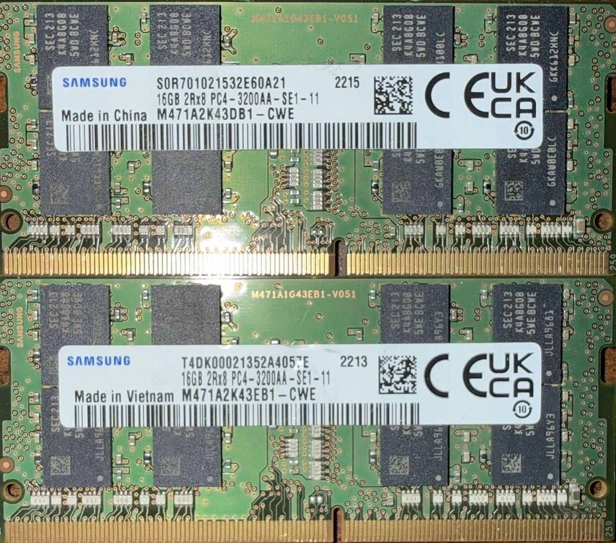 PC4-25600 (DDR4-3200) Bus Speed Computer RAM 16 GB Capacity per