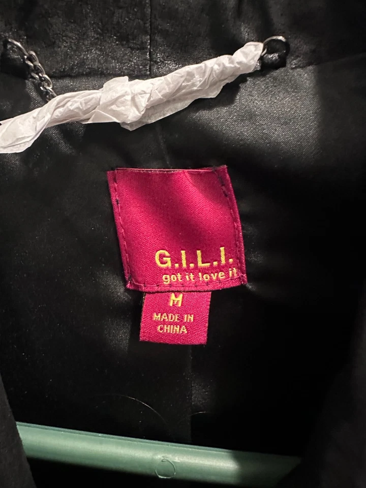g.i.l.i. Chaqueta moto cuero negro Foto 3 de 4