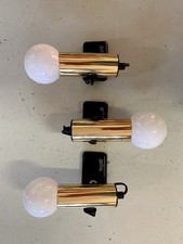 3 SPOT LIGHT Targetti Sankey FARETTO WALL LAMP APPLIQUE ORIENTABILE METALLO ORO