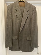 Daks London Classic 2-Piece Men's Suit 100% Wool Grey 44R 36L