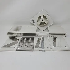 Pampered Chef Ultimate Mandolin Grater Slicer With 4 Blades AND FOOD HOLDER