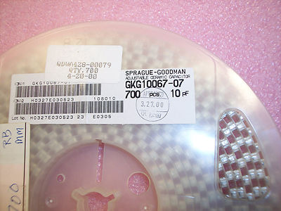 QTY(20) 3pf-10pf 100V SMD ADJUSTABLE CERAMIC TRIMMER GKG10067-07 SPRAGUE-GOODMAN