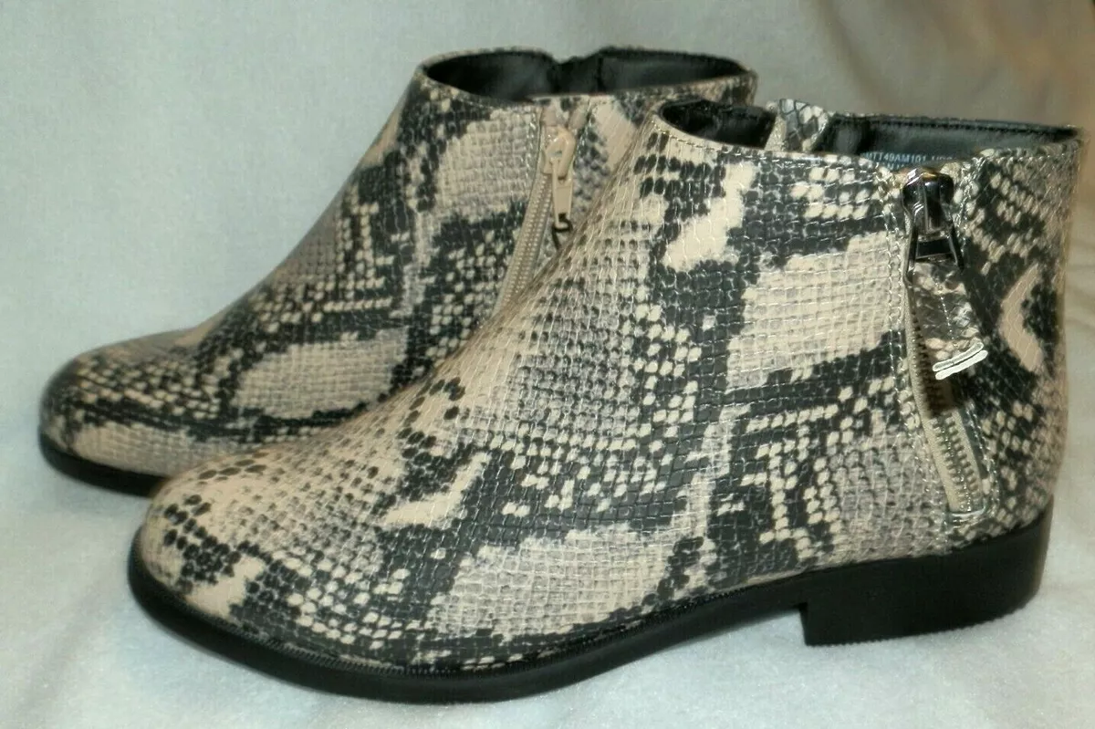Time and tru snakeskin cheap booties