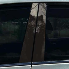 2x New Design Wolf Car Center Pillar Sticker B-Pillar Protective Film Decals