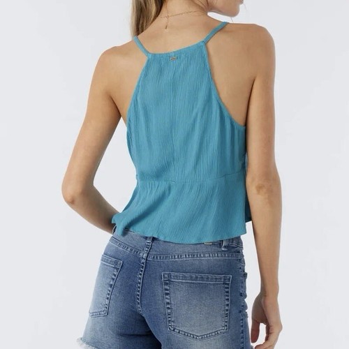 O’Neill Blue Moon Kietrie Twist Front Boho Beachy Tank Top Size Large - Picture 4 of 11