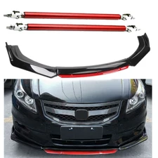 For Honda A Front Bumper Lip Body Kit Splitter Spoiler Glossy Black Red