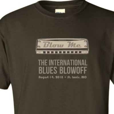 Med - The infamous First Edition IBB ''Blow Me'' Harmonica t-shirt - Blues Harp
