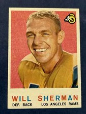 1959 Topps #127 Will Sherman Los Angeles Rams EX