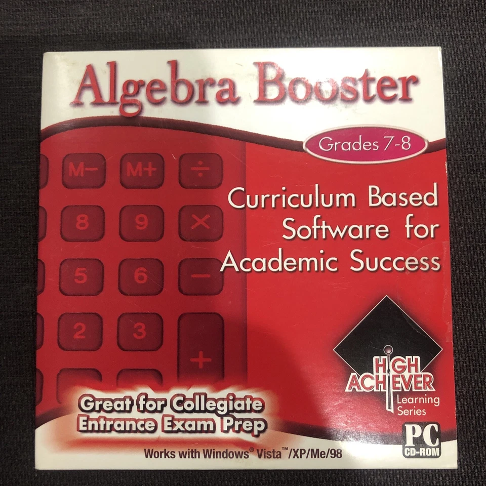 High Achiever Curriculum Based Software For Academic Pc Cd Rom Algebra Booster - Image 2 of 4