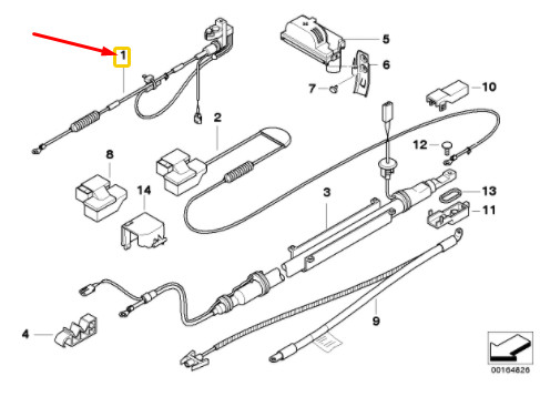 NEW OEM BMW 5 E60 NEGATIVE BATTERY CABLE 12427603567 7603567 