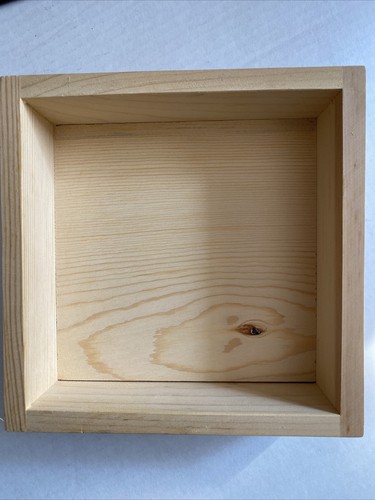 DIY Wooden Arts & Crafts 7” x 7” Box With Lid Ready For Painting - Picture 3 of 8