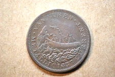 1837 Hard Times Token- Webster Credit- Brown EF with a few light scratches.