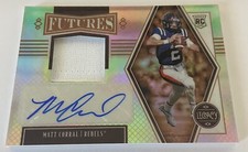 2022 Panini Legacy Futures Patch Autograph Ruby RC Matt Corral #2 #d /99
