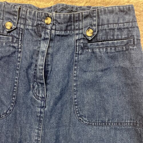 Vintage White Stag Denim Rock Blue Jeans Maxi Taschen Damen 12 Rückenschlitz EUC* - Bild 2 von 8