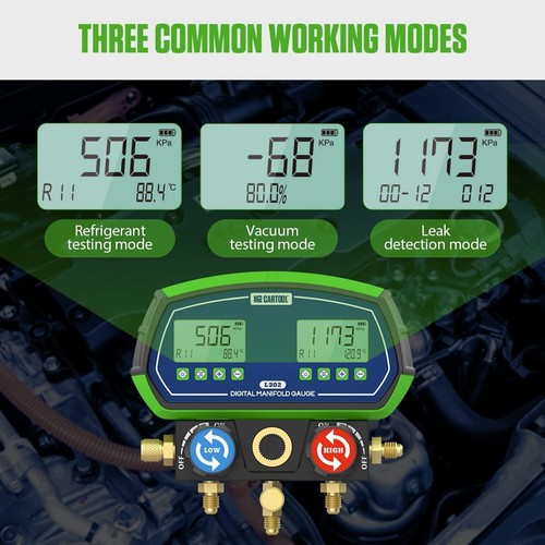 Medidor colector digital de refrigeración HVAC probador de temperatura de presión de vacío EE. UU. - Imagen 2 de 12