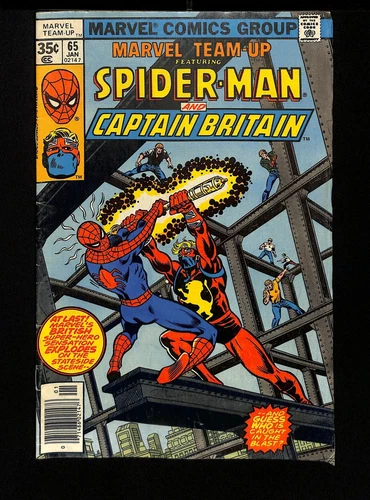 Marvel Team-up #65 1st Appearance US Captain Britain! Spider-Man! Marvel 1978