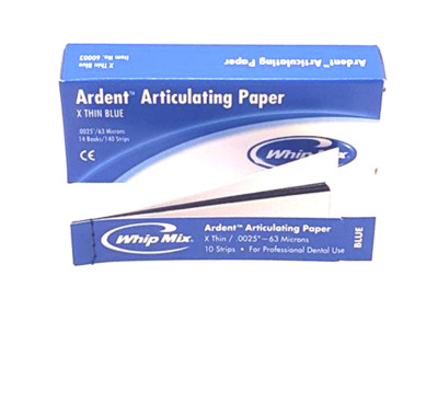 Whip Mix Ardent Premium Articulating Paper X Thin Blue 140 Strips (88 ...