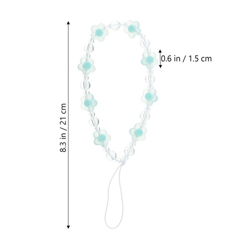 2pcs Flower Decorative Shopping Wrist Lanyard For Keys Cell Phone Wristlet Strap - Zdjęcie 6 z 12