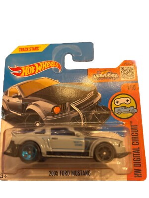 Hot Wheels  2005  Ford Mustang - grey Track Stars 1/10 Digital Circuit 2016