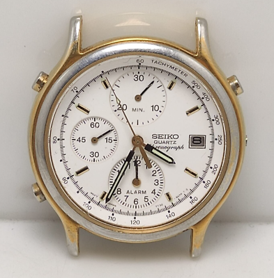 Seiko Quartz 7T32-F010 Alarm Chrono Vintage Watch For Parts | eBay