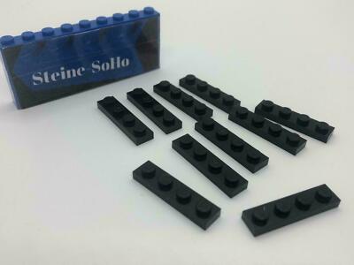 Lego (c) 10x 1x4 Platte - 3710 - schwarz - black - Star Wars - plate