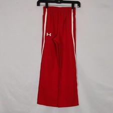 NWT Under Armour Big Boys Red Eshort Sleevential Woven Pants Size Youth Small