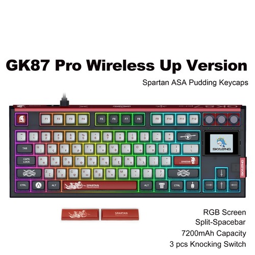 Glacier Skyloong GK87 Pro Wireless/Wired Hot Swap Mechanical Keyboard w/ Screen - Picture 3 of 51