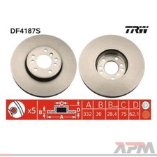 2X TRW DF4187S Disque De Frein Pour BMW E83 E53