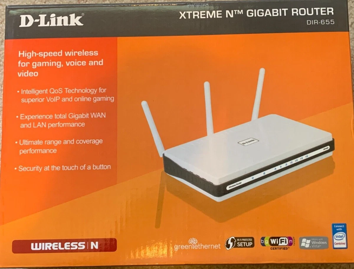 D-Link DIR655 Xtreme N GIGABIT Wireless N Router 300 Mbps 4-Port.